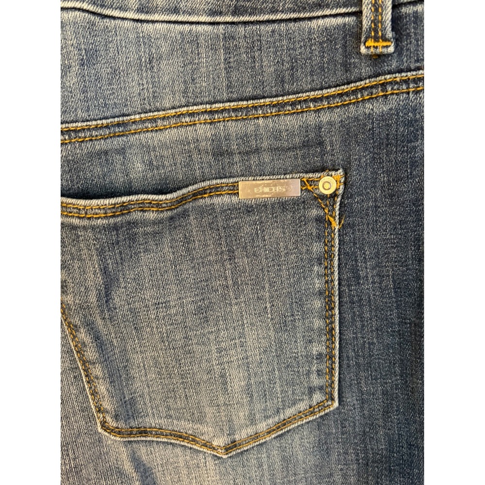 Chico's So Slimming Girlfriend Ankle Jeans Womens 0 Blue Floral Embroidered - Picture 7 of 7